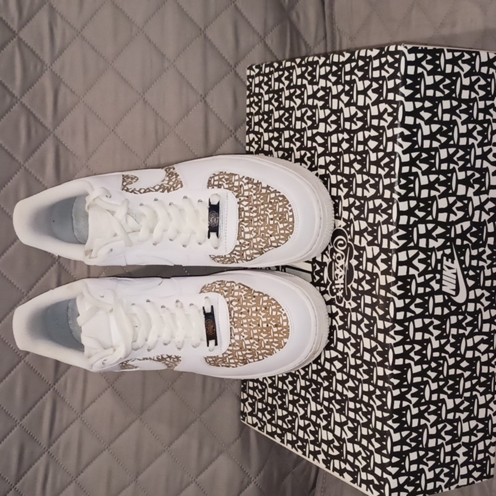 Nike Airforce 1 Low Haze Lazer US 10.5 Brooklyn #061413_718 White / Gold 2015